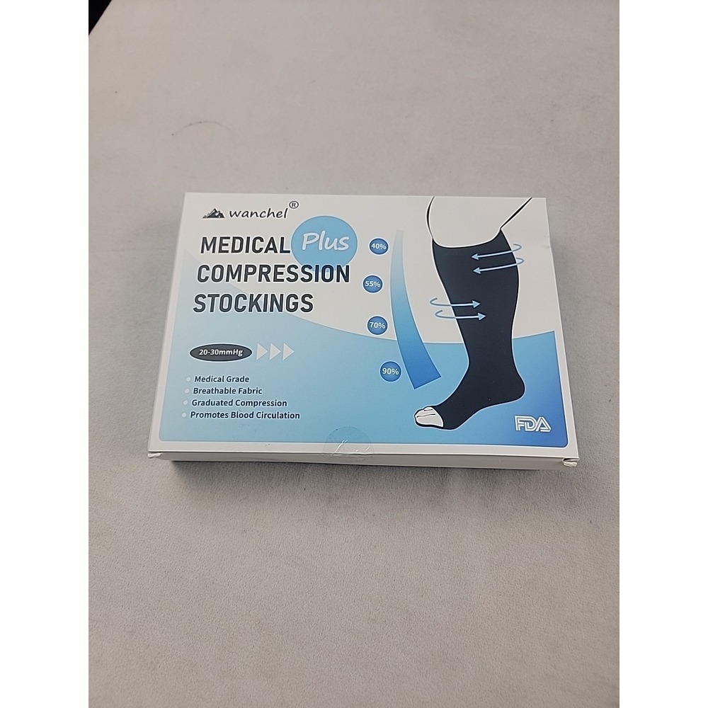 Wanchel Medical Plus‎ Compression Stockings 20-30mmHg LG/XL No Toe